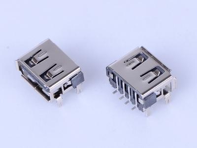 एक महिला SMD USB कनेक्टर L10.0mm KLS1-1832