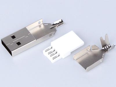 Solder A Male Plug USB Connector KLS1-182 / KLS1-1849