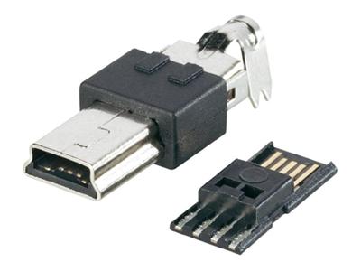 5P Bタイプ Mini USBコネクタ プラグ ワイヤーハンダ KLS1-232