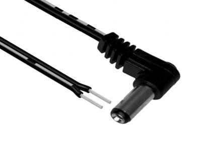5,5×2,1×9,5 mm han R/A DC-kabel KLS17-ACP003