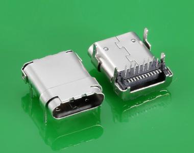 24P DIP+SMD L=10.0mm USB 3.1 tipe C konektor soket perempuan KLS1-5452