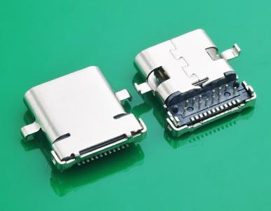 24P DIP+SMD மிட் மவுண்ட் L=10.0mm USB 3.1 வகை C இணைப்பான் பெண் சாக்கெட் KLS1-5457