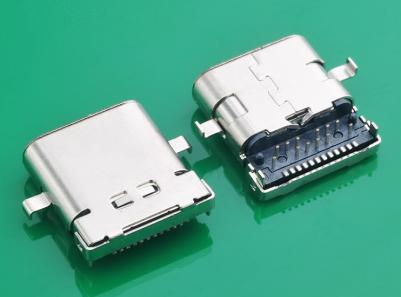 24P DIP+SMD Stredová montáž L=10,0 mm Konektor USB 3.1 typu C samica zásuvka KLS1-5458