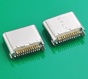 24P vertikalus įtvaras L=6,8 mm USB 3.1 tipo C jungties vidinis lizdas (T=0,80 ARBA 1,00 mm) KLS1-5469