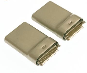 24P جبيرة عمودية L = 11.8 مللي متر موصل ذكر USB 3.1 من النوع C (T = 0.80 مللي متر) KLS1-5439