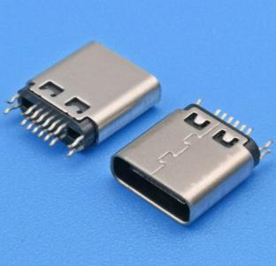 16P Вертикаль Сплинт L = 9.3 мм USB 3.1 тибындагы C тоташтыручы хатын-кыз розеткасы (T = 0.80 Яисә 1,00 мм) KLS1-5427