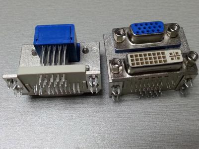 Conector D-SUB, tipo apilado VGA+DVI KLS1-119