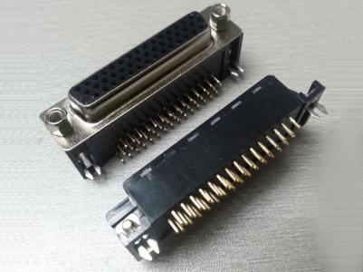 HDR 3 ແຖວ D-SUB Connector, 15P 26P 44P 62P ຍິງ, ມຸມຂວາ, 8.89mm KLS1-315 & KLS1-315B