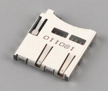 Раз'ём карты Micro SD push push, H1,85 мм, нармальна закрыты KLS1-TF-001