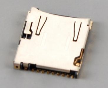 Micro SD card connector push push,H1.68mm,with CD pin  KLS1-SD114