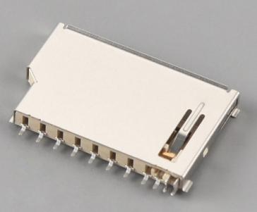 SD-Kartensteckverbinder, Push-Pull, H2,8 mm, mit CD-Stift KLS1-SD002