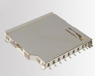 Разъем для SD-карты двухтактный, высота 2,75 мм, с разъемом для компакт-диска KLS1-SD112