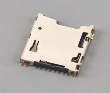 Micro SD card connector push pull,H1.5mm,with CD pin  KLS1-SD104