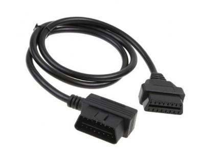 OBD II 16P R/A Male ad Female Adapter Cable, L0.5M KLS1-OBDII-AF02
