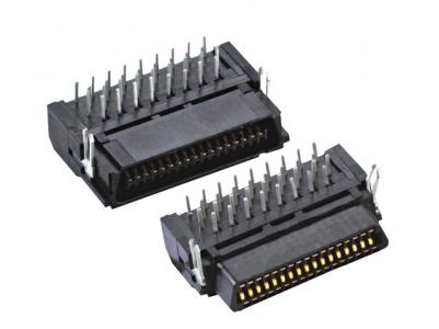 SCSI jungtis, plastikinė moteriška ir vyriška R/A PCB laikiklis 20 30 34 40 50 kontaktų KLS1-SCSI-09