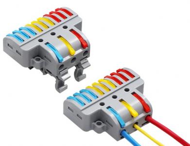 Spojni konektorji za žice za din letev, za 4 mm2,03 v 09 izhodu KLS2-439D-00