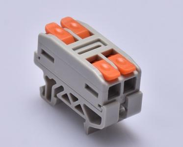 Din Rail Hlau Splice Connectors, 28 ~ 13AWG, 02,03pins KLS2-L240W