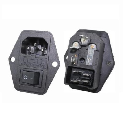 C14 AC socket + Fuse + Sui KLS1-AS-303-5