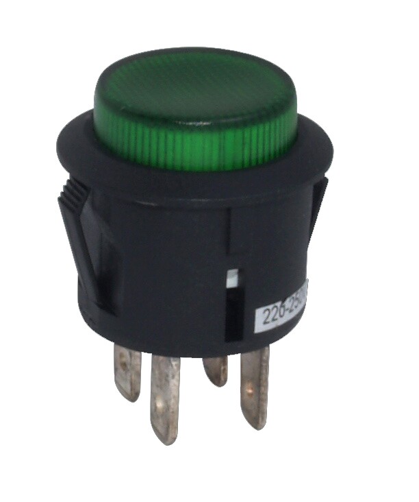 Lampu hijau berani 220v Kunci sendiri, diameter bukaan=20mm KLS7-527-201NGB