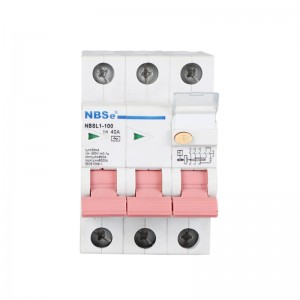 NBSBL1-100 Runtuyan Residual Current Breaker, IEC61008-1 Standar