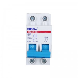 ឧបករណ៍បំបែកសៀគ្វី NBSe DZ47-63 Mini Circuit Breaker 2P 16A