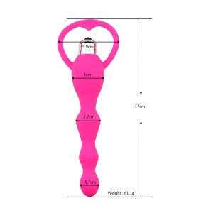 bendable silicone vibrating anal beads butt plug vibe sex toys