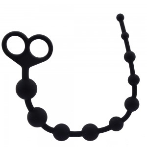 Blush Novelties Mahinga Silicone Black 10 Beads Anal