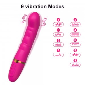 Alat mainan seks urut getaran stimulasi G-spot dua kepala dua guna