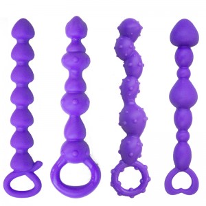 Beginner Friendly Lovehoney Purple Anal Beads mei Finger Loop