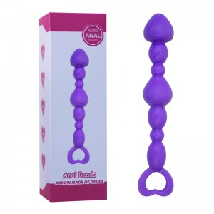 Beginner Friendly Lovehoney Purple Anal Beads with Finger Loop
