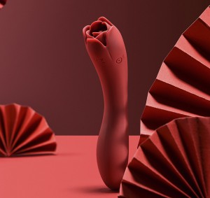 Rechargeable Rose Clitoris Nipple Licker 2 mu 1 Clitoral G Spot Dildo Vibrator