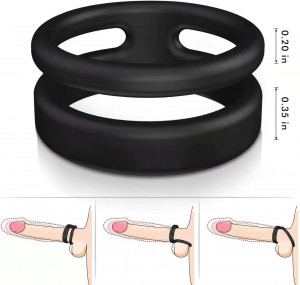 Hombres Erection Support Pleasure Enhance Vibrating Penis Ring