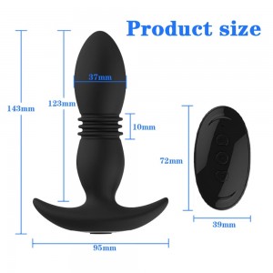 Remote Control 7 mode Butt Plug Thrusting Anal Prostat Massagers