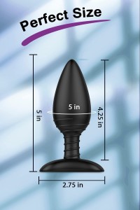 Silicone Rechargeable Anal Vibrator with Remote Control 6 ໂຫມດການສັ່ນສະເທືອນ