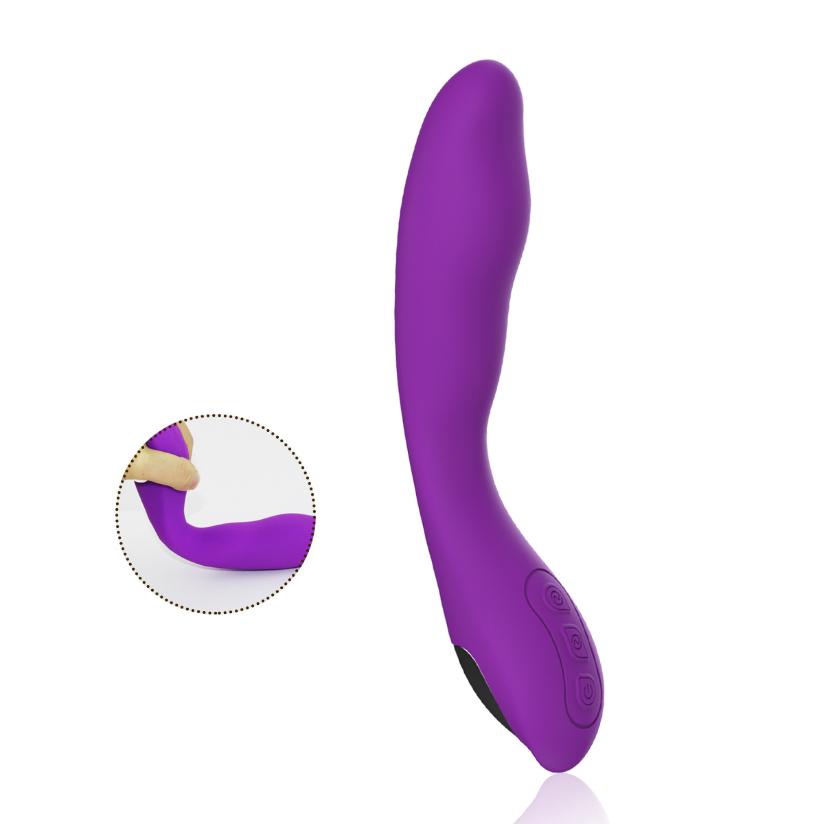 Über USB wiederaufladbares G-Topf-Masturbationsspielzeug für Frauen, das massiert