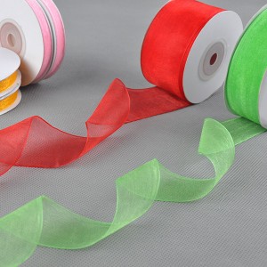 2022 myydyin tukku Nylon Sheer Silk Organza Ribbon