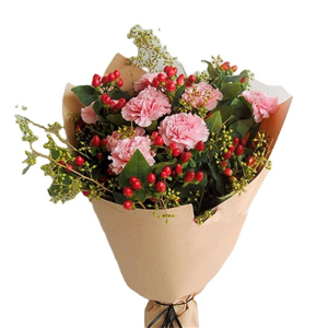 Papier cadeau de bouquet de style rétro Papier d'emballage en papier kraft pour magasin de fleurs imperméable