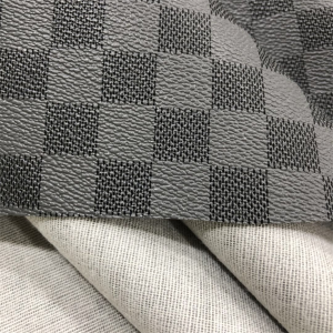 Textil kožený výrobok klasický kockovaný luxusný značkový štýl PVC kožená tkanina na topánky tašky doplnky uphltoy