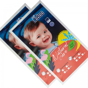 Custom printed disposable baby diaper plastic packaging bag