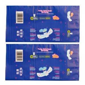 Colorful PE Plastic Polybags With Logo Print Sanitary Napkin Pad Packaging Bag