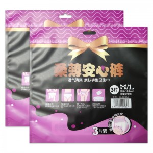 High quality custom printing plastic adult diaper women menstrual pants packaging plastic bags