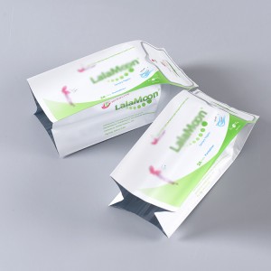 Custom Design Printed sanitary pads plastic side gusset packaging bag