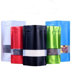 Custom logo pouch and zipock plastic packaging bags for food and clothing