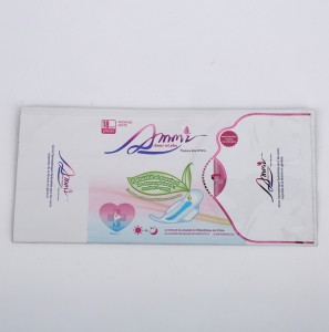 Custom Design Stand Up Pouch Plastic Packaging for Female Daily Soft Sanitary Napkins Bags