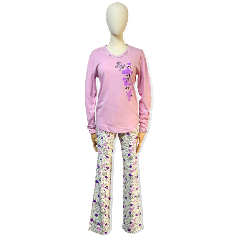 Cotton Spandex Women’s Long Sleeved Pajama Featured Image