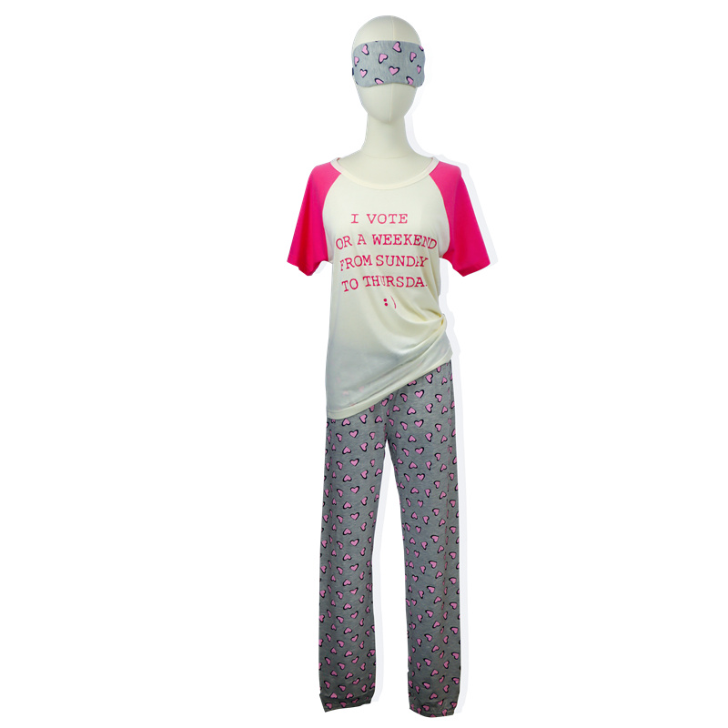 Cotton Women’s Seamless Sleeved Pajama with blindfold Featured Image