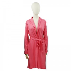 Cotton women’s Long sleeved Gown PEACH