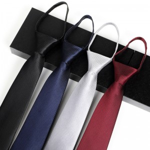 Veleprodajna najnovejša moška ročno izdelana kravata z zadrgo iz 100 % poliestra