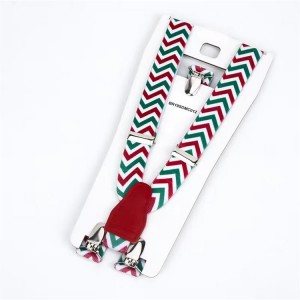 Grosir Hot sale kanggo Natal Elastis logam luwes clip suspenders kanggo wong