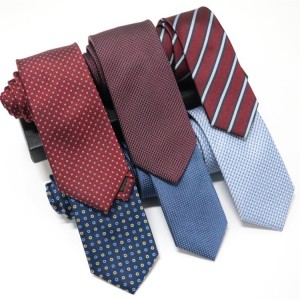Китайски доставчик Персонализирана класическа копринена полиестерна тъкан за мъжки вратовръзки Производител на едро Мъжки вратовръзки